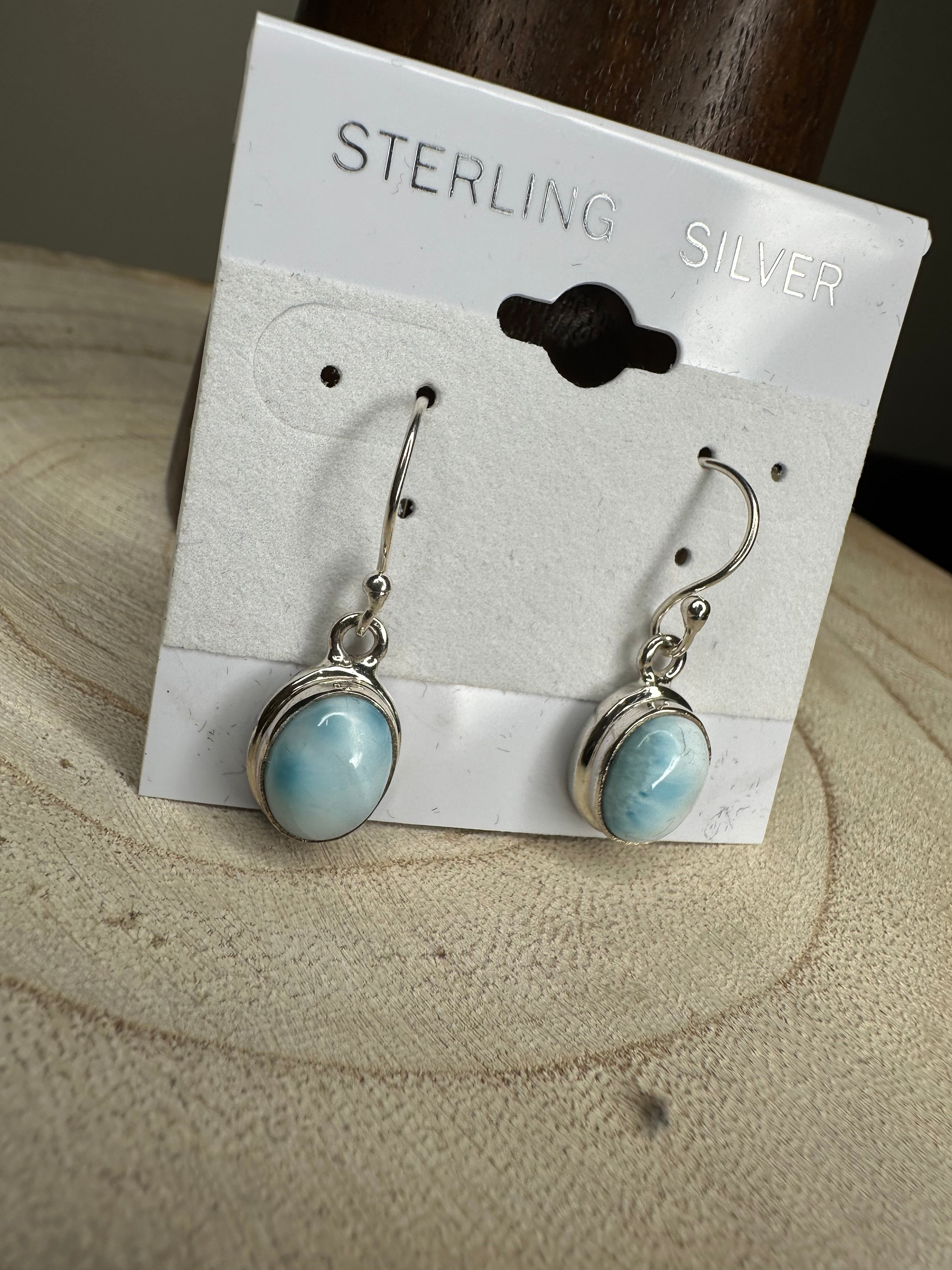 Sterling Silver Larimar Drop Earring