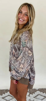 Load image into Gallery viewer, TOP NOTCH ~ Sadie Vintage Camo Top
