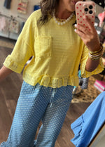 Load image into Gallery viewer, Very J Lace Ruffle Sleeve Top

