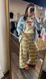 Load image into Gallery viewer, Mustard Flannel Pants with Pockets
