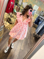 Load image into Gallery viewer, Polka Dot Babydoll Empire Waist Ruffle Mini Dress
