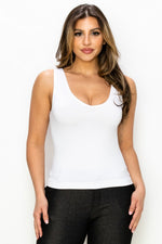 Load image into Gallery viewer, Short Version-Reversible V Neckline Seamless Tank
