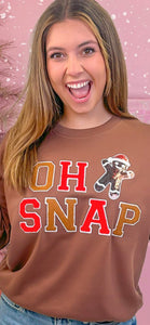 Curvy Oh Snap Graphic Chenille Sweatshirt