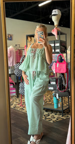 Load image into Gallery viewer, Gingham Seersucker Set
