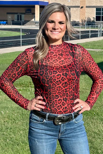 STERLING KREEK SIDELINE SPIRIT RED MESH TOP