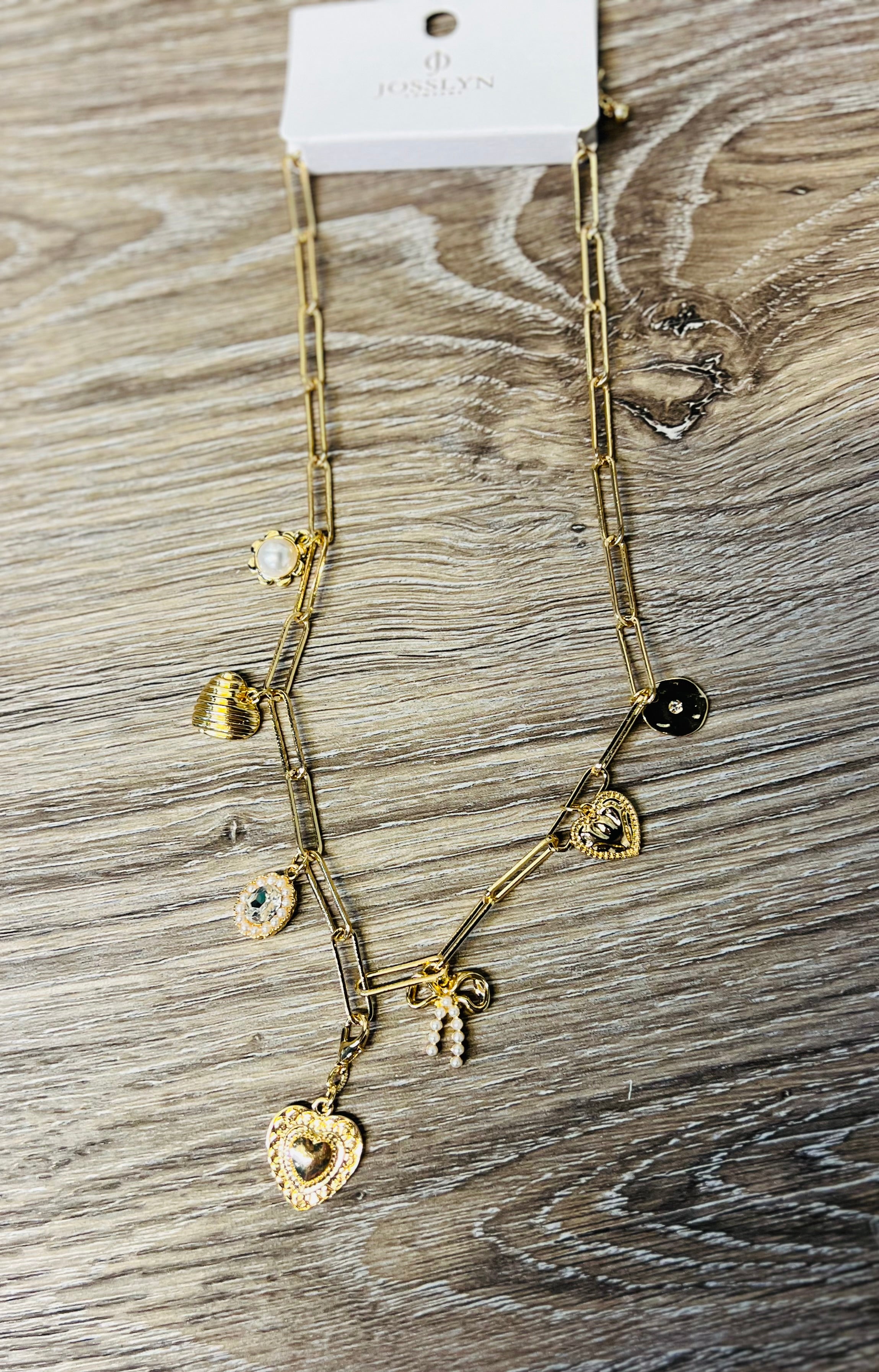 Paper Clip Charm Necklace