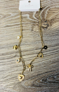 Paper Clip Charm Necklace