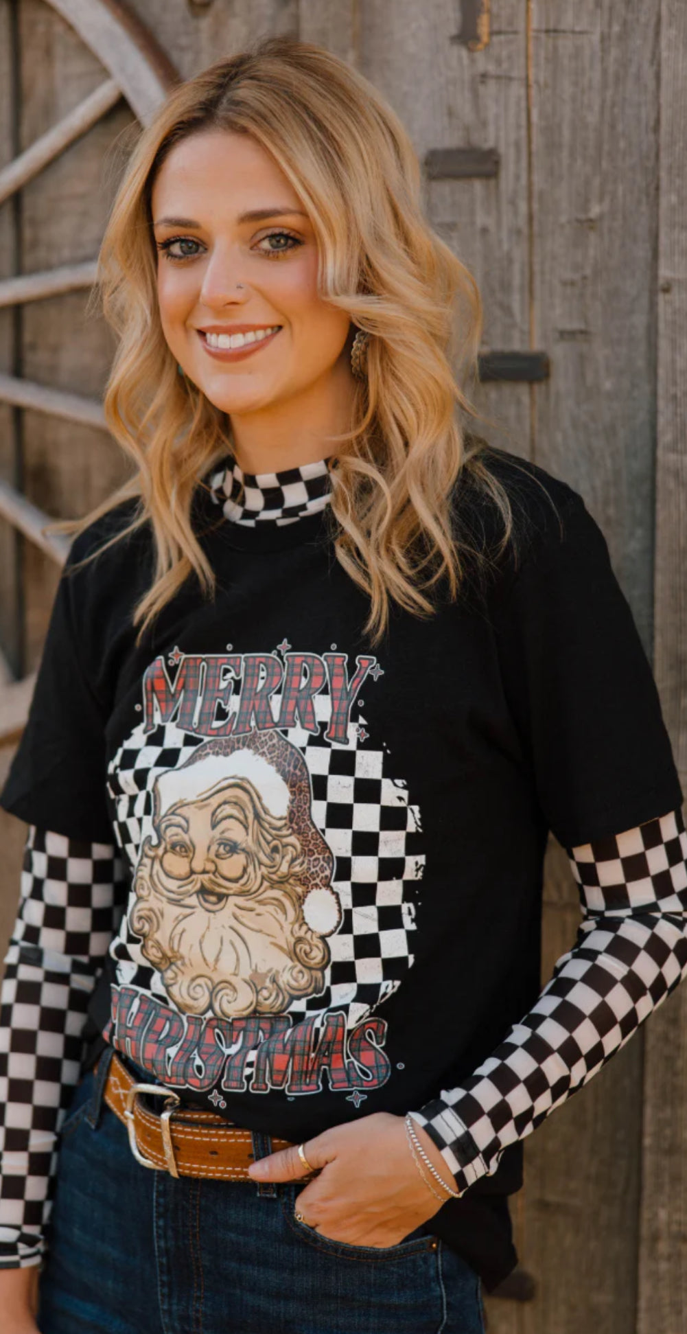 STERLING KREEK ~ CHECKED TWICE TEE