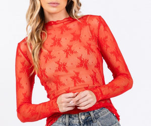 Long sleeve Lace Top