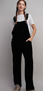 Black Velvet Overalls