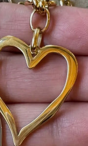 Heart Necklace Silver or Gold