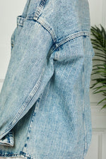 Load image into Gallery viewer, Rhinestone Washed Denim Jacket
