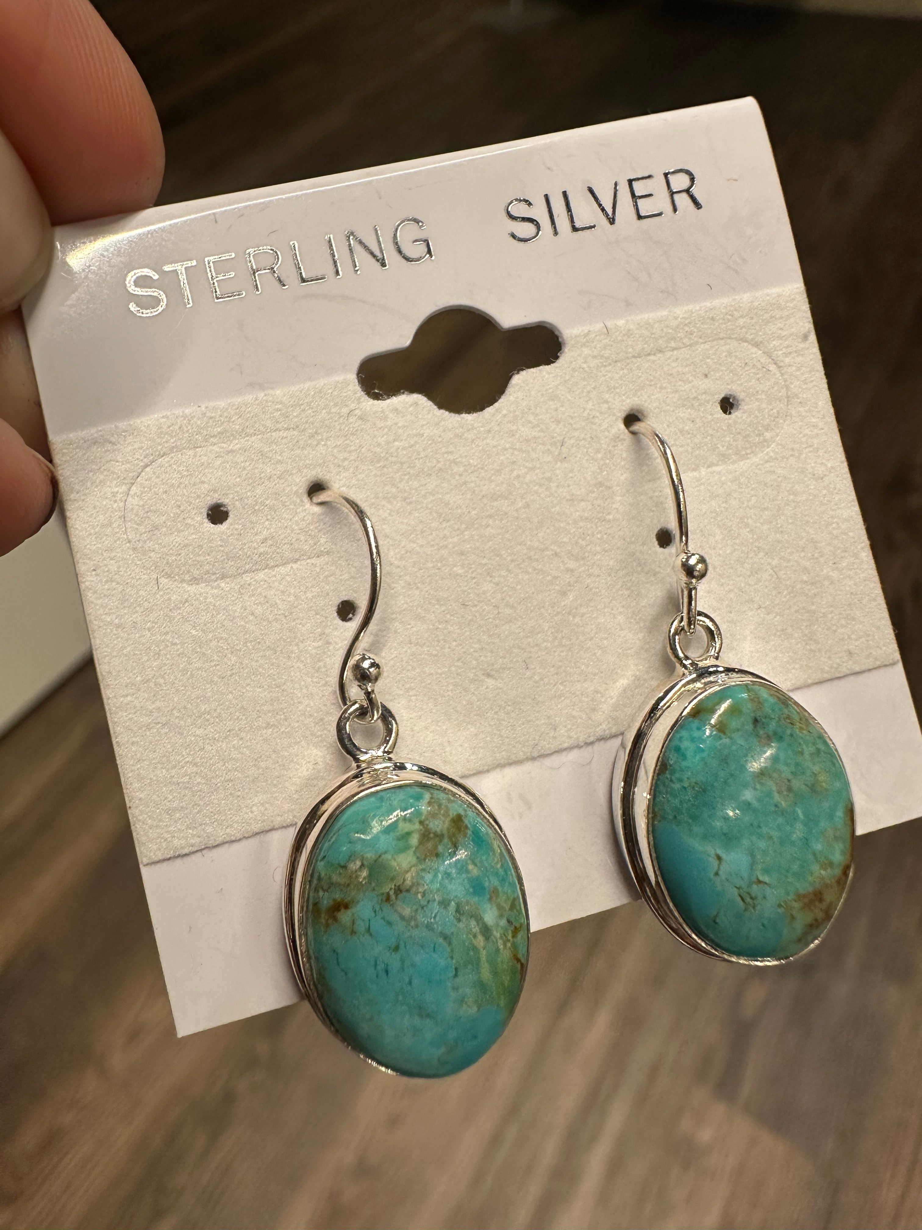 Sterling Silver Oval Ear Ring