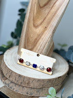 Load image into Gallery viewer, Pink Panache Red, White &amp; Blue Stretch Silver Bracelet
