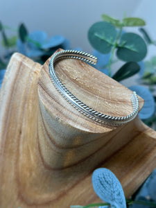 Sterling Silver Cuff w/Rope Twist