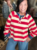 Load image into Gallery viewer, Red White Striped Pullover
