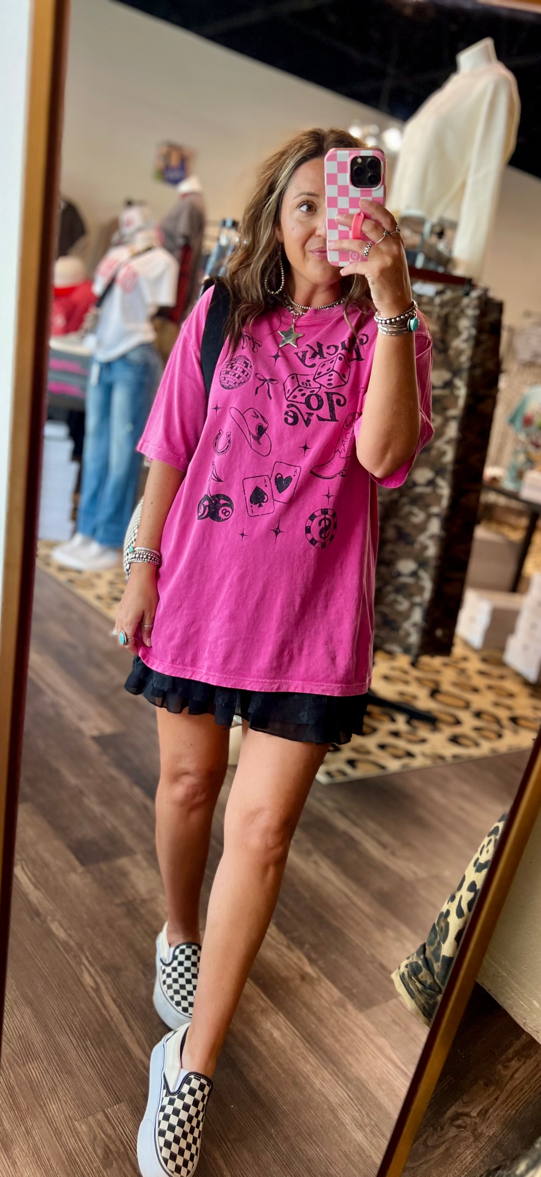 Lucky Love Oversized Mineral Washed Tee