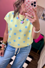 Load image into Gallery viewer, Polka Dot Sleeveless Sweater/Vest

