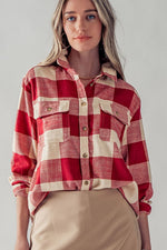 Load image into Gallery viewer, Plaid Flannel Button Down Shirt
