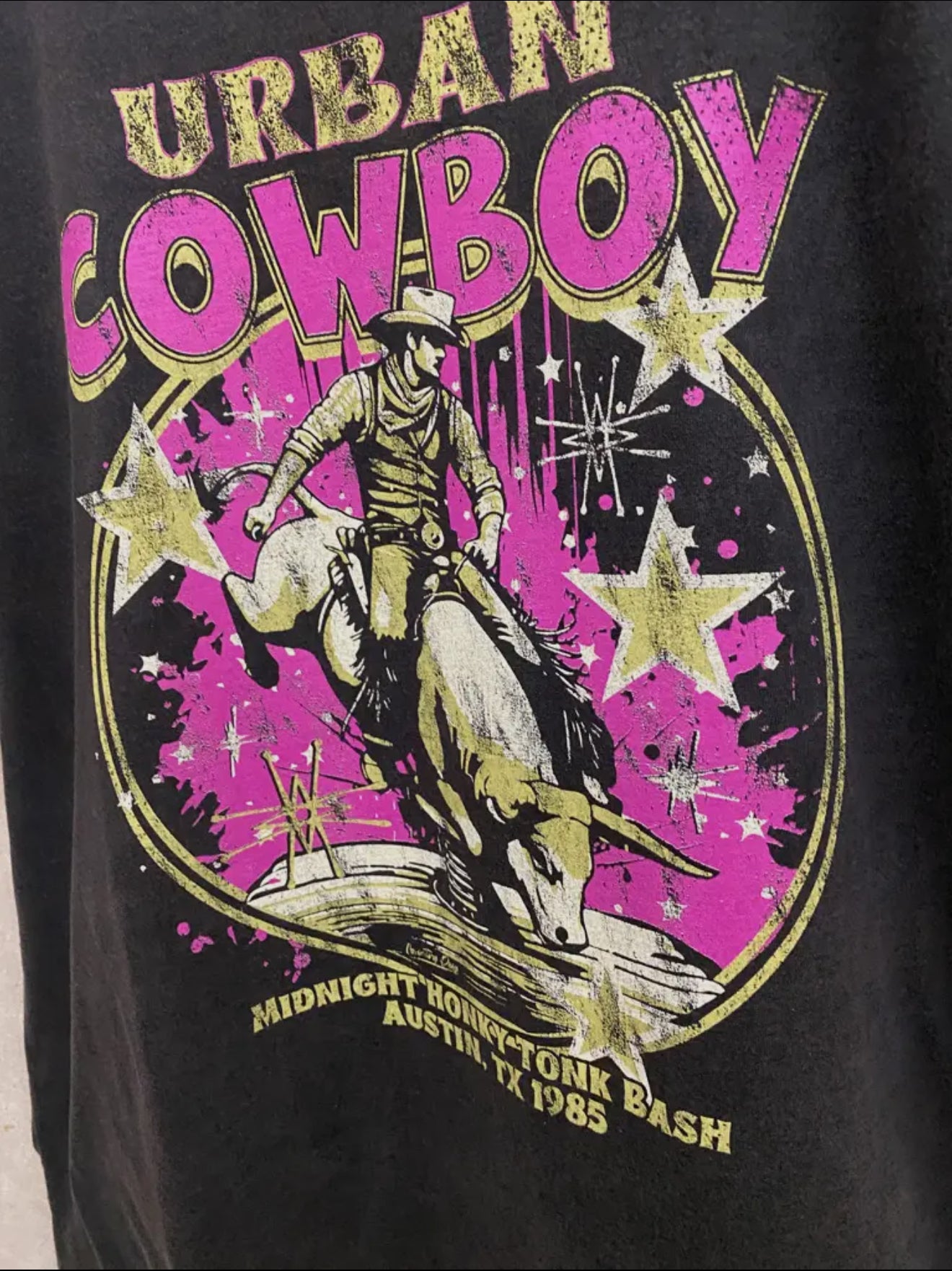 Urban Cowboy Austin Texas Bash Acid
Wash Relaxed Tee