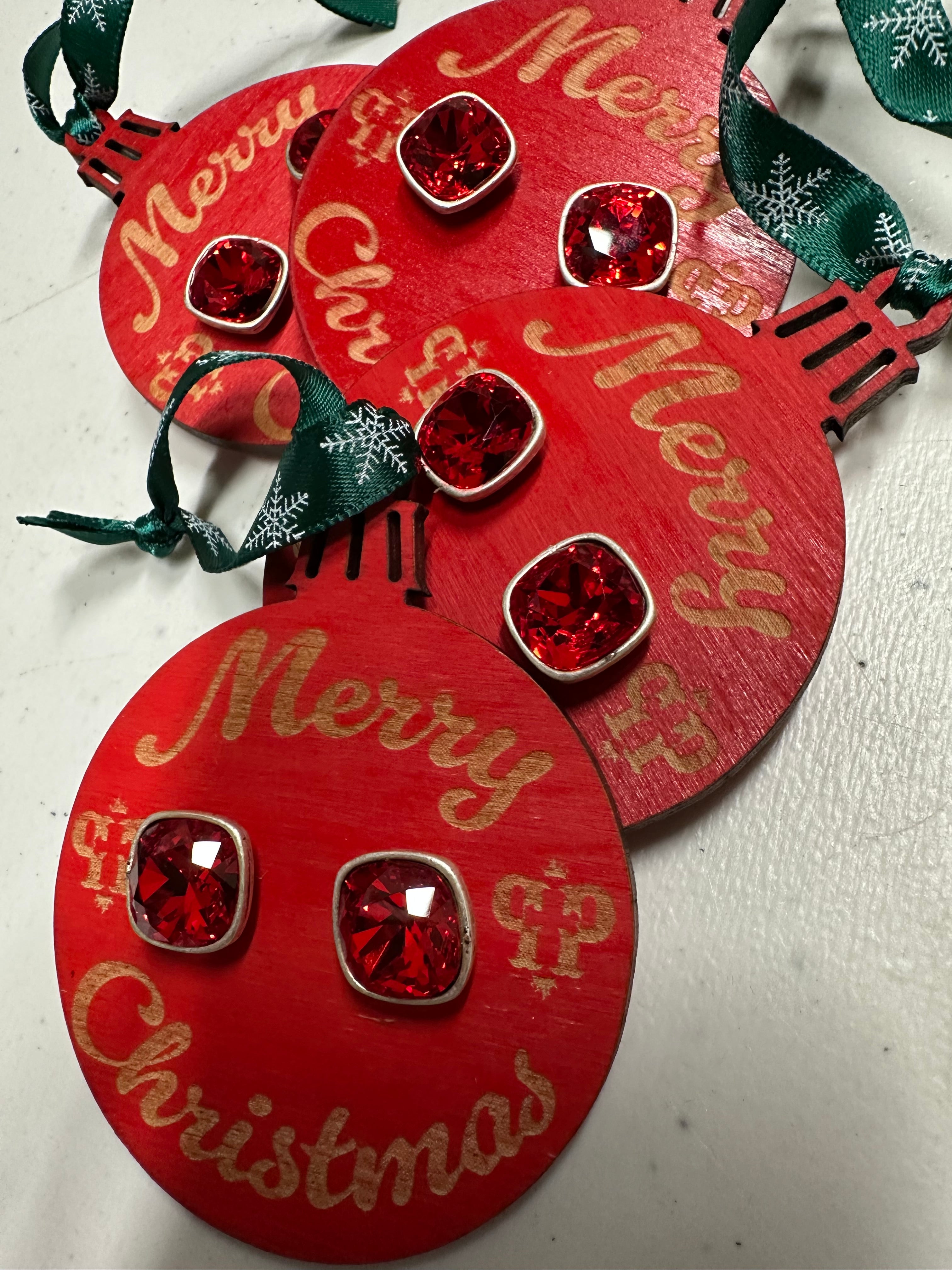 Pink Panache Christmas Large Stud