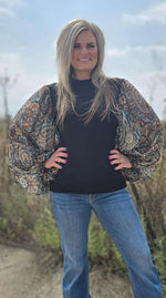 Load image into Gallery viewer, STERLING KREEK PAISLEY DREAMS TOP
