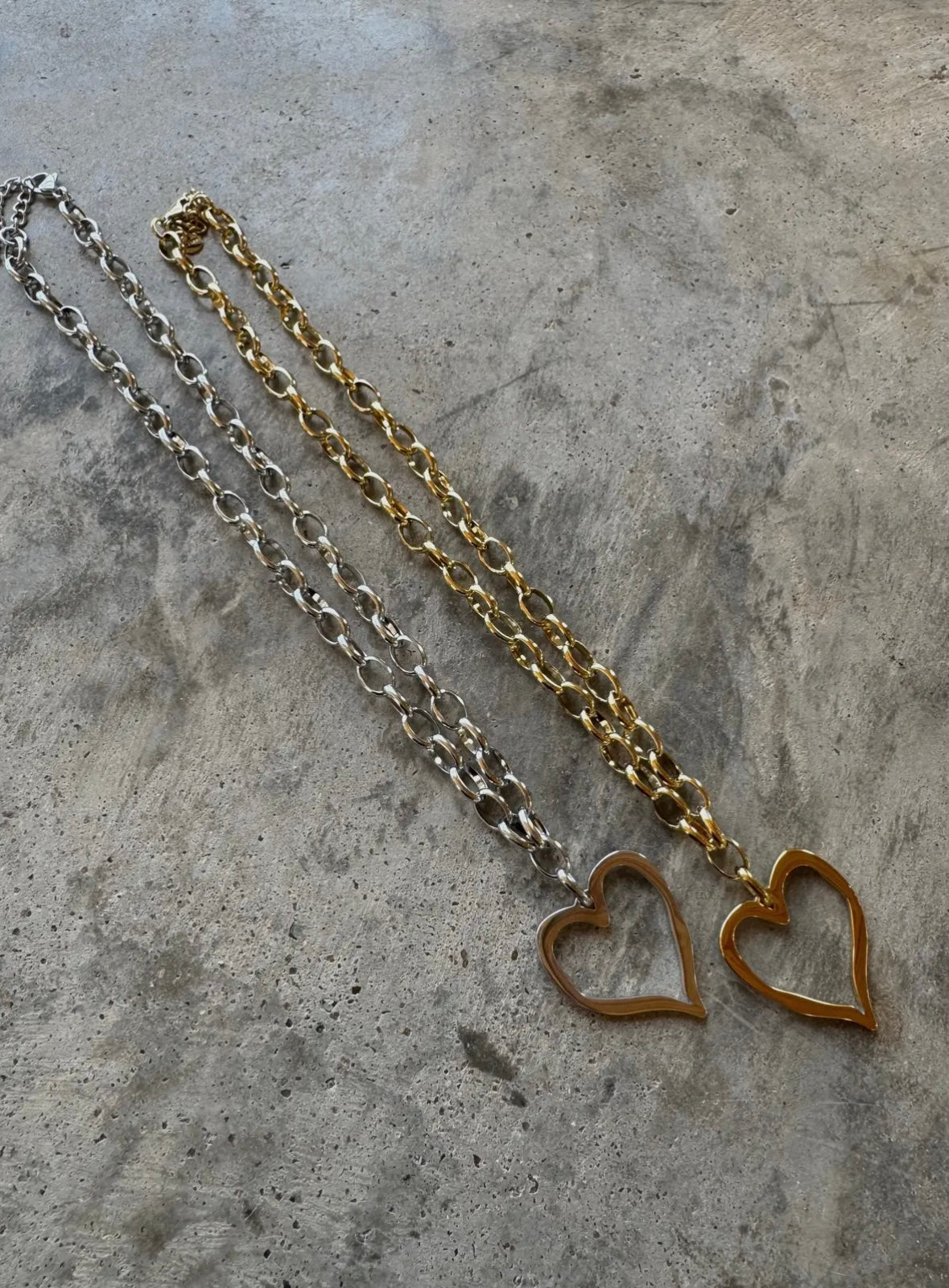Heart Necklace Silver or Gold