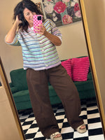 Load image into Gallery viewer, Rainbow Lavender Mix Short Sleeve Button Down Cardigan
