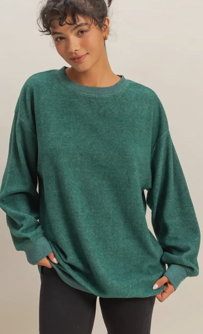Double Zero~ Oversized Crewneck Casual Sweatshirt
