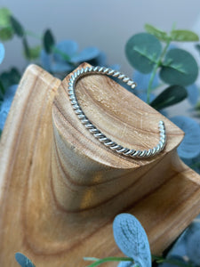 Sterling Silver Rope Cuff