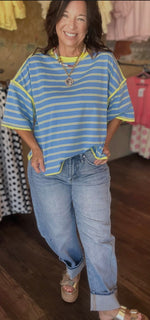 Load image into Gallery viewer, Sewn and Seen ~ Striped Oversized Relaxed Top
