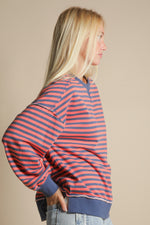 Load image into Gallery viewer, Stripe Comfy Casual Oversized Knit Top

