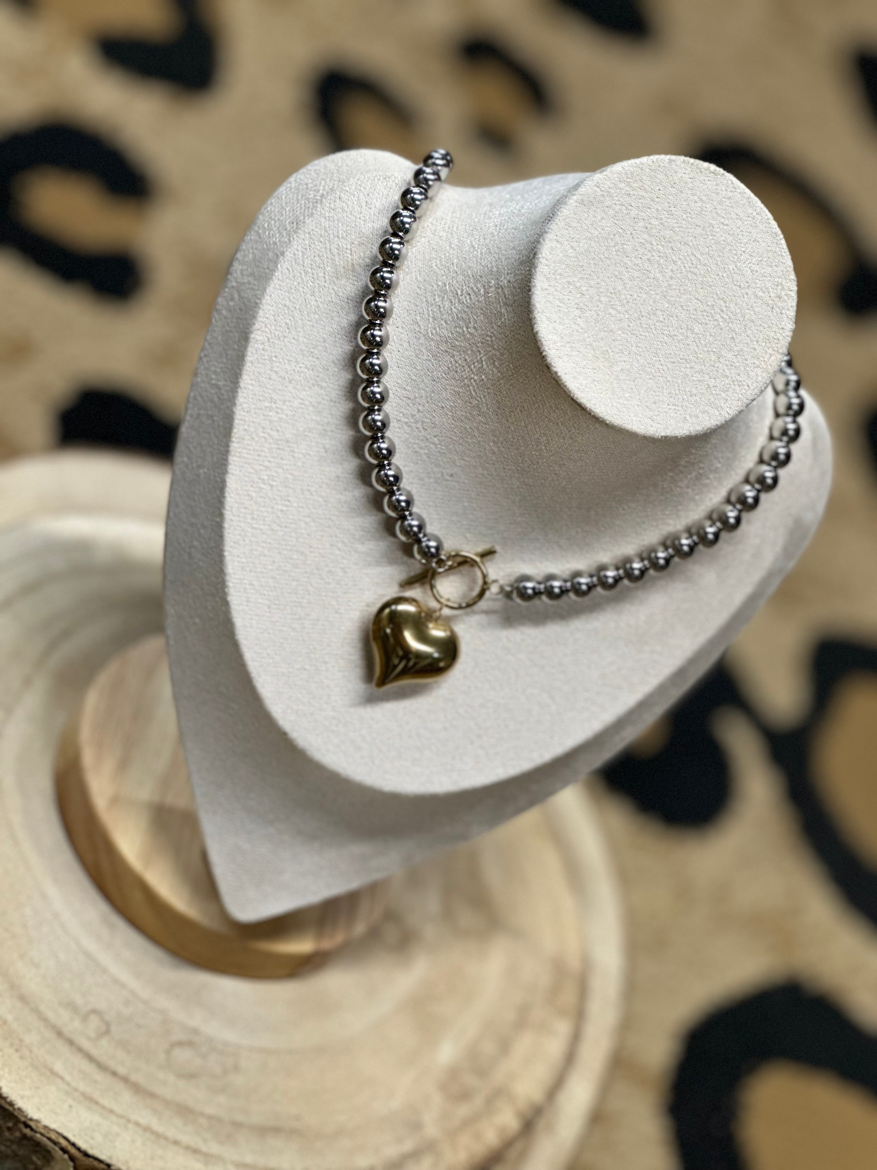 Heart Two/Tone Necklace