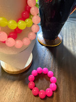 Load image into Gallery viewer, Neon Color Bubblegum Stretch Bracelet
