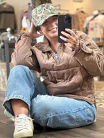 Load image into Gallery viewer, Hyfve Quilted Zipper Pullover Chestnut
