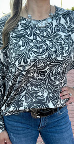 Load image into Gallery viewer, STERLING KREEK TOOLED IN LOVE RIBBED TOP
