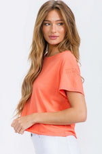 Load image into Gallery viewer, Raw Edge Short Tee
