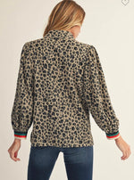 Load image into Gallery viewer, Jodifl Leopard W/Green Red Stripe Detail
