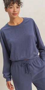Load image into Gallery viewer, HYFVE~ Soft Ribbed Relaxed Fit Sweatshirt
