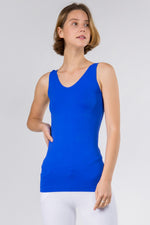 Load image into Gallery viewer, Reversible V or U Neckline Seamless Tank
