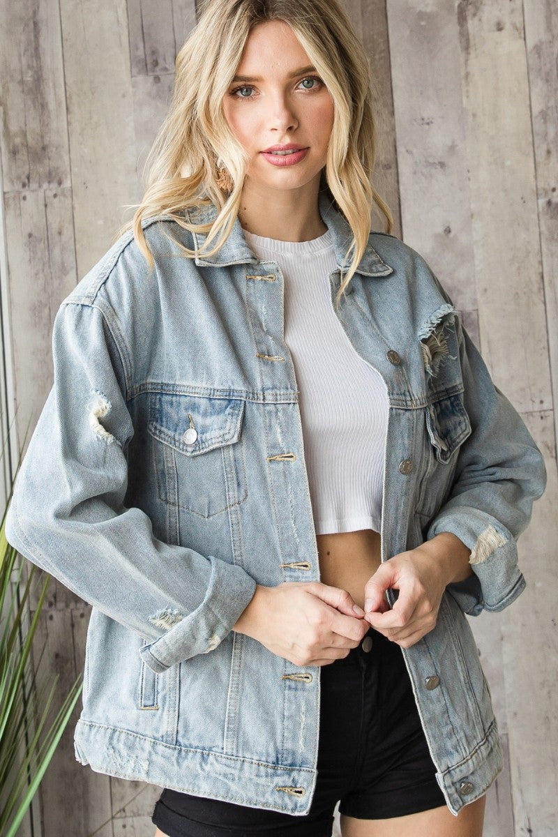 Destroyed Denim Jacket