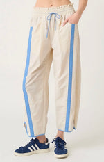Load image into Gallery viewer, Nylon Barrel Leg W/Sporty Stripe Pant
