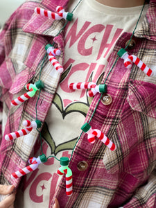 Holiday Necklace Candy  Canes