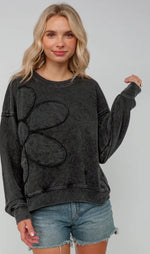 Load image into Gallery viewer, Kori America ~ Flower Patch Washed Pullover Knit Top
