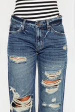 Load image into Gallery viewer, Kancan Mid Rise Distressed True Boyfriend
