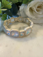 Load image into Gallery viewer, Geo Shape Iridescent Stone Bracelet
