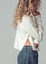 Load image into Gallery viewer, Ivory Split Sweater
