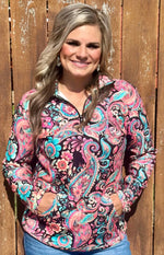 Load image into Gallery viewer, STERLING KREEK ~ Midnight Bloom Pullover
