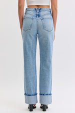 Load image into Gallery viewer, Cello High Rise Dad Denim W/Cuff

