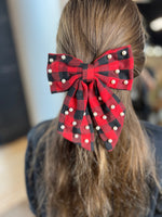 Load image into Gallery viewer, Plaid Christmas Bow
